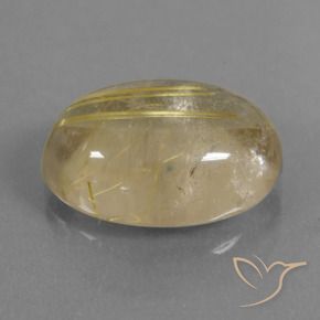 Quarzo rutilo Giallo terroso naturale da 8.09 ct, Ovale, Trasparente