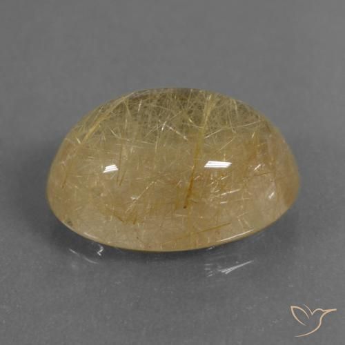 Quarzo rutilo Marrone Dorato Molto Chiaro naturale da 8.11 ct, Ovale, Trasparente