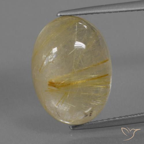Quarzo rutilo Marrone Dorato Molto Chiaro naturale da 8.69 ct, Ovale, Trasparente