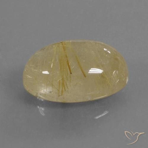 Quarzo rutilo Marrone Dorato Molto Chiaro naturale da 8.69 ct, Ovale, Trasparente
