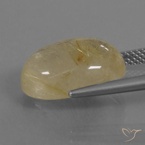 Quarzo rutilo Marrone Dorato Molto Chiaro naturale da 8.69 ct, Ovale, Trasparente