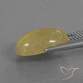 Quarzo rutilo Oro giallastro naturale da 7.56 ct, Ovale, Traslucido