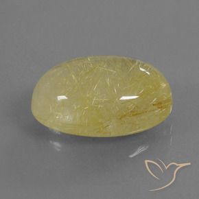 Quarzo rutilo Giallo caldo naturale da 8.12 ct, Ovale, Traslucido