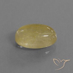 Quarzo rutilo Giallo terroso naturale da 3.91 ct, Ovale, Trasparente