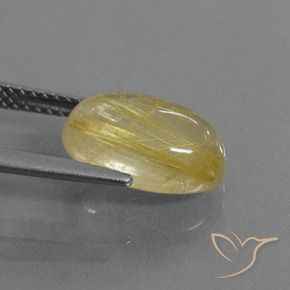 Quarzo rutilo Giallo terroso naturale da 3.91 ct, Ovale, Trasparente