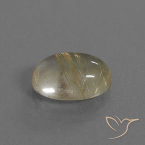 Quarzo rutilo Giallo chiaro naturale da 4.92 ct, Ovale, Trasparente