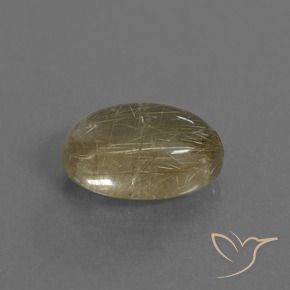 Quarzo rutilo Marrone Dorato Molto Chiaro naturale da 5.19 ct, Ovale, Trasparente