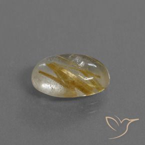 Quarzo rutilo Marrone Dorato Molto Chiaro naturale da 4.06 ct, Ovale, Trasparente