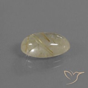 Quarzo rutilo Giallo chiaro naturale da 3.20 ct, Ovale, Trasparente