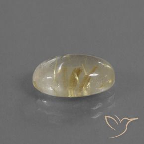 Quarzo rutilo Giallo chiaro naturale da 3.68 ct, Ovale, Trasparente