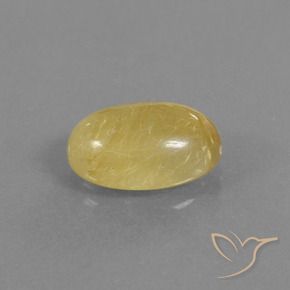 Quarzo rutilo Giallo pallido naturale da 3.53 ct, Ovale, Trasparente