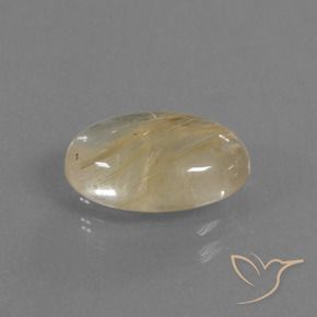 Quarzo rutilo Giallo chiaro naturale da 3.25 ct, Ovale, Trasparente