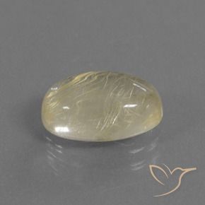Quarzo rutilo Giallo chiaro naturale da 4.11 ct, Ovale, Trasparente