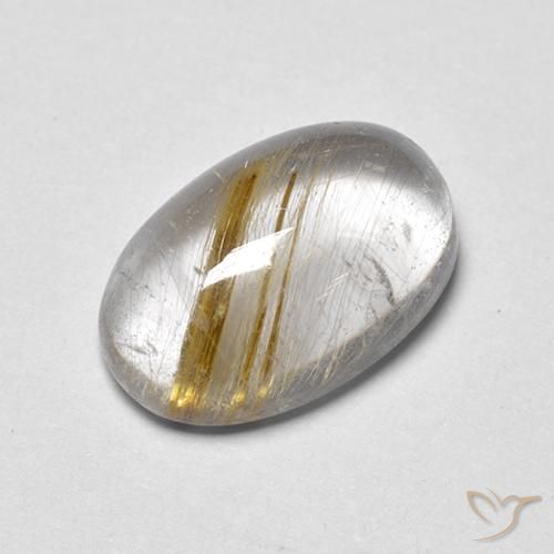 Quarzo rutilo Giallo terroso naturale da 3.92 ct, Ovale, Trasparente