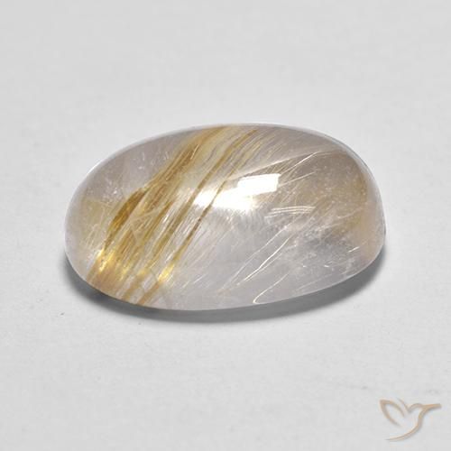 Quarzo rutilo Giallo terroso naturale da 3.92 ct, Ovale, Trasparente