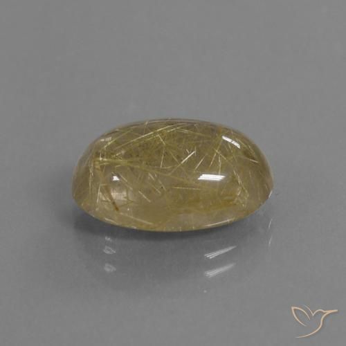 Quarzo rutilo Giallo terroso naturale da 7.75 ct, Ovale, Trasparente