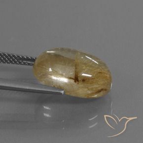Quarzo rutilo Marrone Dorato Molto Chiaro naturale da 8.05 ct, Ovale, Trasparente