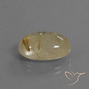 Quarzo rutilo Marrone Dorato Molto Chiaro naturale da 8.12 ct, Ovale, Trasparente