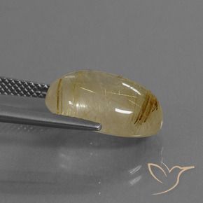 Quarzo rutilo Marrone Dorato Molto Chiaro naturale da 8.12 ct, Ovale, Trasparente