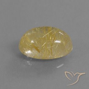 Quarzo rutilo Giallo terroso naturale da 5.72 ct, Ovale, Trasparente