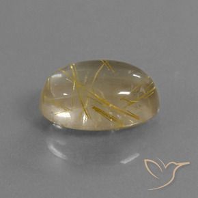 Quarzo rutilo Marrone Dorato Molto Chiaro naturale da 5.58 ct, Ovale, Trasparente