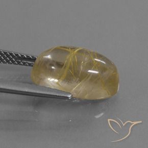 Quarzo rutilo Marrone Dorato Molto Chiaro naturale da 5.58 ct, Ovale, Trasparente