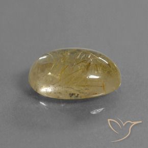 Quarzo rutilo Marrone Dorato Molto Chiaro naturale da 4.81 ct, Ovale, Trasparente