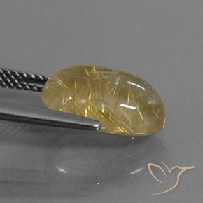 Quarzo rutilo Marrone Dorato Molto Chiaro naturale da 4.81 ct, Ovale, Trasparente