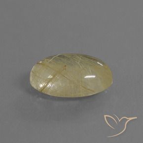 Quarzo rutilo Marrone Dorato Molto Chiaro naturale da 4.05 ct, Ovale, Trasparente