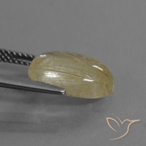 Quarzo rutilo Marrone Dorato Molto Chiaro naturale da 4.05 ct, Ovale, Trasparente
