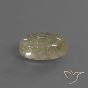 Quarzo rutilo Giallo terroso naturale da 4.08 ct, Ovale, Trasparente