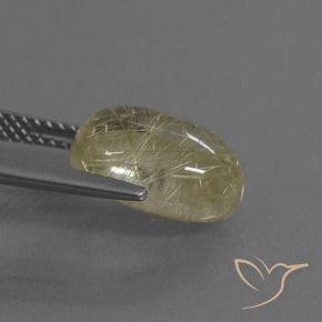 Quarzo rutilo Giallo terroso naturale da 4.08 ct, Ovale, Trasparente