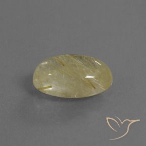 Quarzo rutilo Giallo chiaro naturale da 3.59 ct, Ovale, Trasparente
