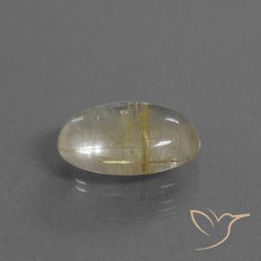 Quarzo rutilo Marrone Dorato Molto Chiaro naturale da 3.12 ct, Ovale, Trasparente