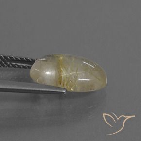 Quarzo rutilo Marrone Dorato Molto Chiaro naturale da 3.12 ct, Ovale, Trasparente
