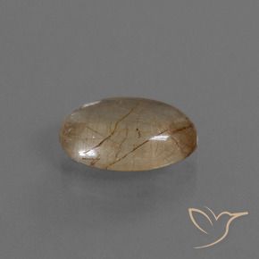 Quarzo rutilo Marrone fulvo molto chiaro naturale da 3.06 ct, Ovale, Trasparente