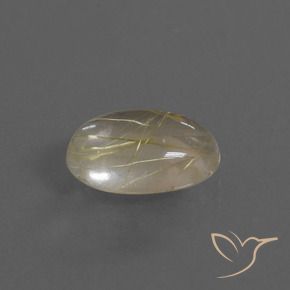 Quarzo rutilo Marrone Dorato Molto Chiaro naturale da 3.27 ct, Ovale, Trasparente