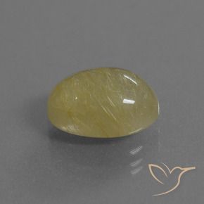Quarzo rutilo Giallo medio naturale da 4.30 ct, Ovale, Trasparente