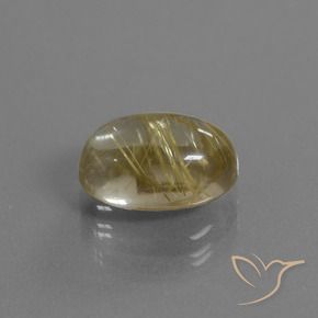 Quarzo rutilo Marrone Dorato Molto Chiaro naturale da 4.38 ct, Ovale, Trasparente