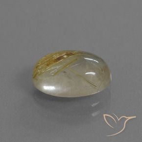 Quarzo rutilo Marrone Dorato Molto Chiaro naturale da 3.87 ct, Ovale, Trasparente