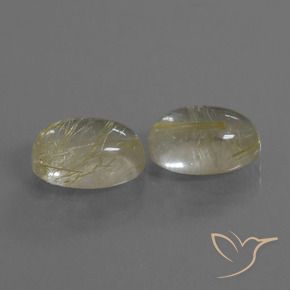 Gemme di Quarzo rutilo Giallo chiaro naturale da 11.22 ct, Ovale, Trasparente