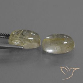 Gemme di Quarzo rutilo Giallo chiaro naturale da 11.22 ct, Ovale, Trasparente