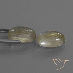 Gemme di Quarzo rutilo Giallo Toscana naturale da 10.24 ct, Ovale, Trasparente