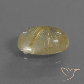 Quarzo rutilo Marrone Dorato Molto Chiaro naturale da 5.19 ct, Ovale, Trasparente