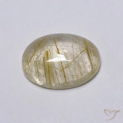 Quarzo rutilo Marrone Dorato Molto Chiaro naturale da 5.25 ct, Ovale, Trasparente