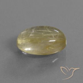 Quarzo rutilo Marrone Dorato Molto Chiaro naturale da 4.99 ct, Ovale, Trasparente