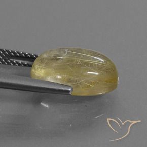 Quarzo rutilo Marrone Dorato Molto Chiaro naturale da 4.99 ct, Ovale, Trasparente