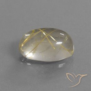 Quarzo rutilo Giallo chiaro naturale da 5.34 ct, Ovale, Trasparente