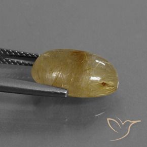 Quarzo rutilo Marrone Dorato Molto Chiaro naturale da 4.68 ct, Ovale, Trasparente