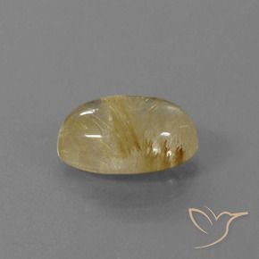 Quarzo rutilo Marrone Dorato Molto Chiaro naturale da 4.57 ct, Ovale, Trasparente